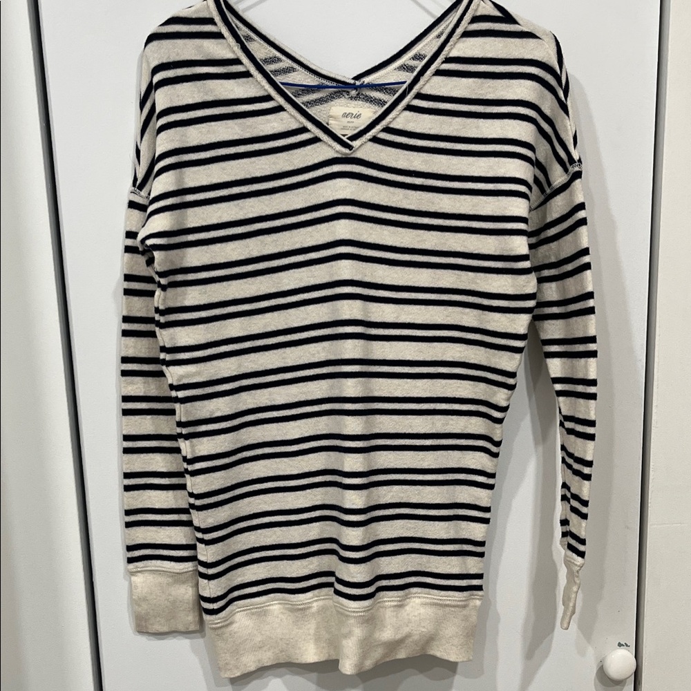 Aerie 100% Cotton Striped Sweater – XS
